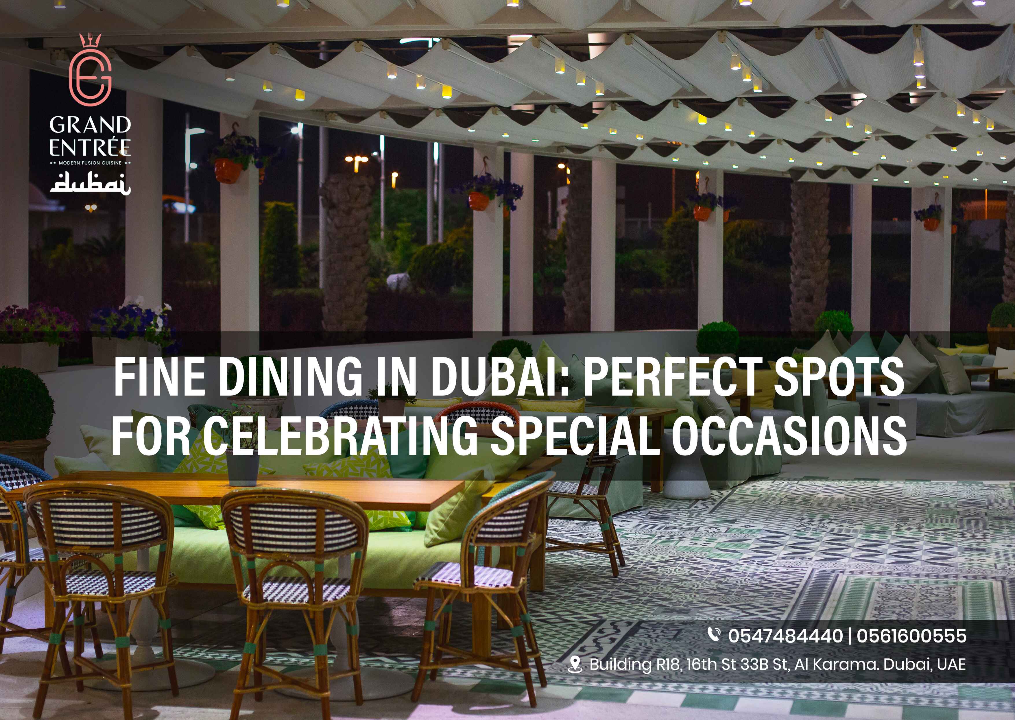 Best fine dining spots in Dubai for celebrating special occasions with exceptional food and atmosphere