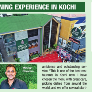 Awards And Recognitions | Grand Entree Kochi , Kerala